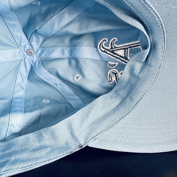 Oakland Athletics Hat Cap Strap Back One Size Blue Green MLB Baseball Mens - Picture 8 of 9